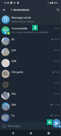 Trasformare vovali in testo snap 5